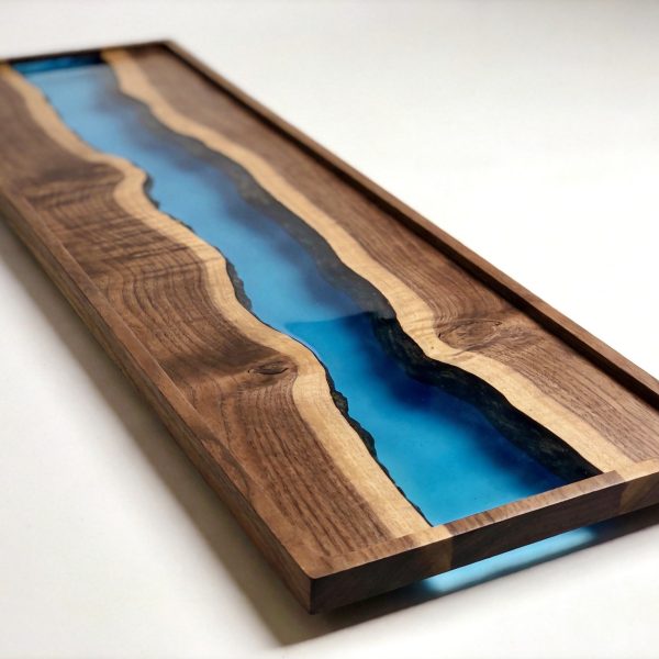 Epoxy Resin River Art Decorative Tray